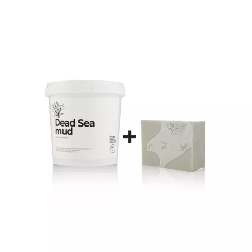 Tijdelijk combo pakket dode zee modder en dode zee modder zeep